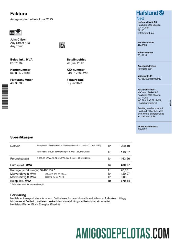 realista Modelo Word e PDF de projeto de lei de serviços públicos da Noruega Hafslund